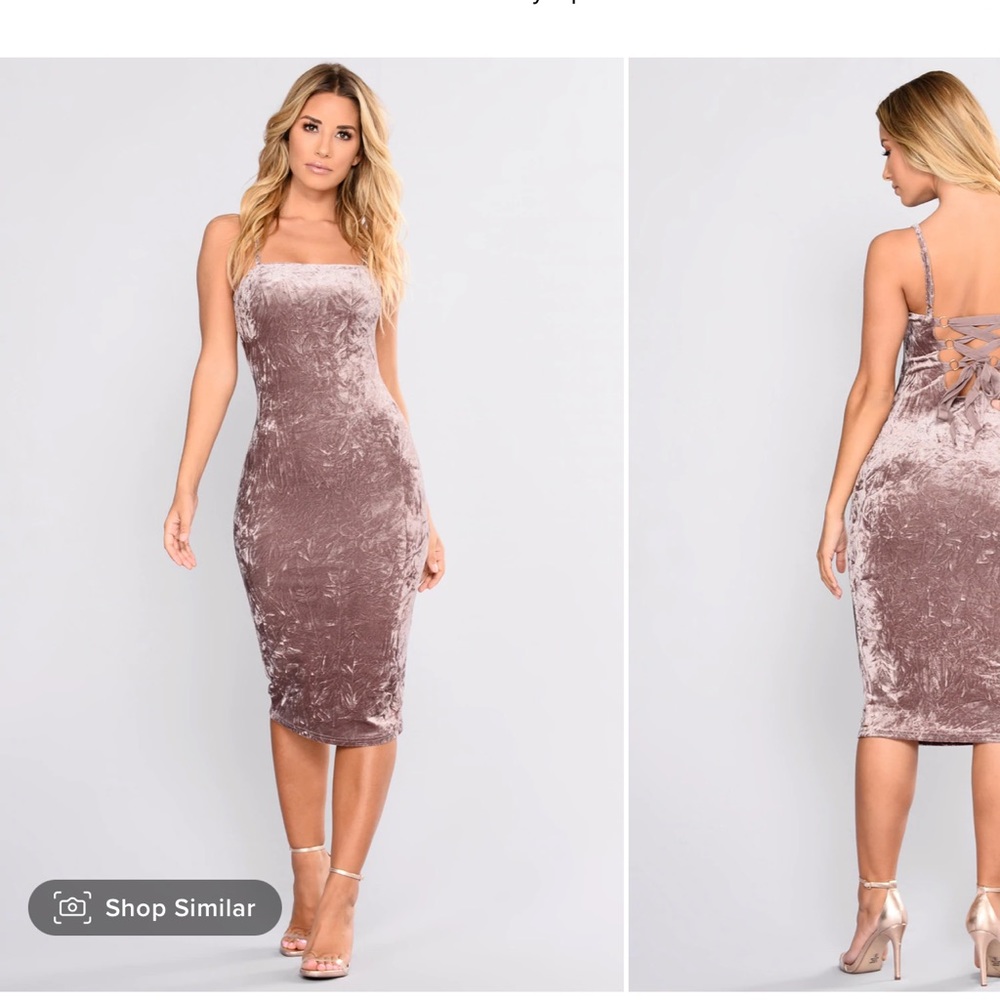 NWT Fashion Nova Velvet Dress